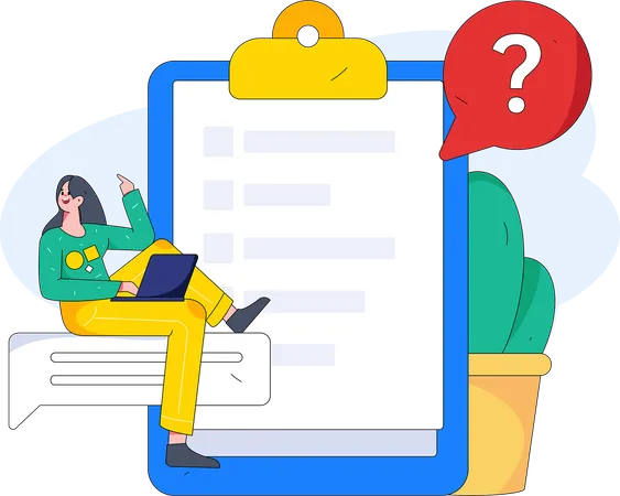 Illustration for filling online form